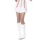 Women's Sexy Nurse Costume with Halter Zipper Dress Headpiece and Stethoscope